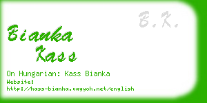 bianka kass business card